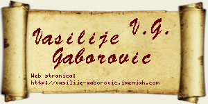 Vasilije Gaborović vizit kartica